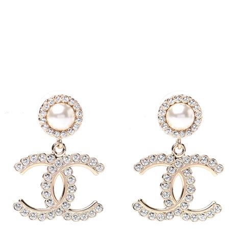 chanel bow pearl earrings|Chanel earrings for women.